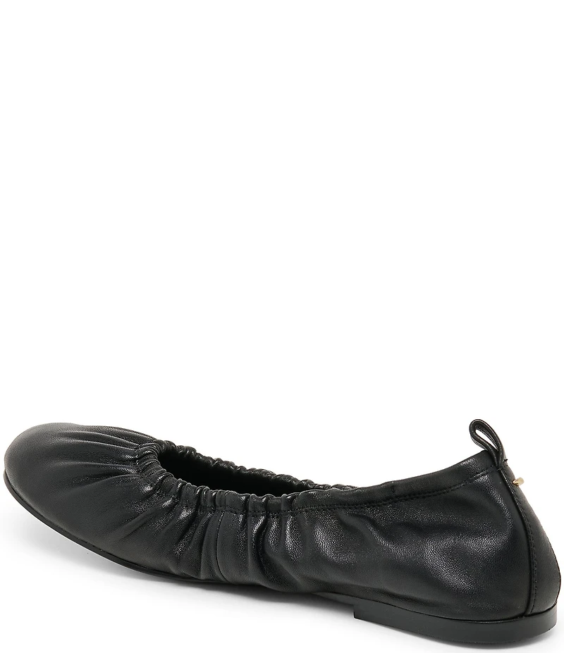 Dolce Vita Conrad Ruched Leather Ballet Flats