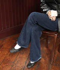 Dolce Vita Conrad Ruched Leather Ballet Flats