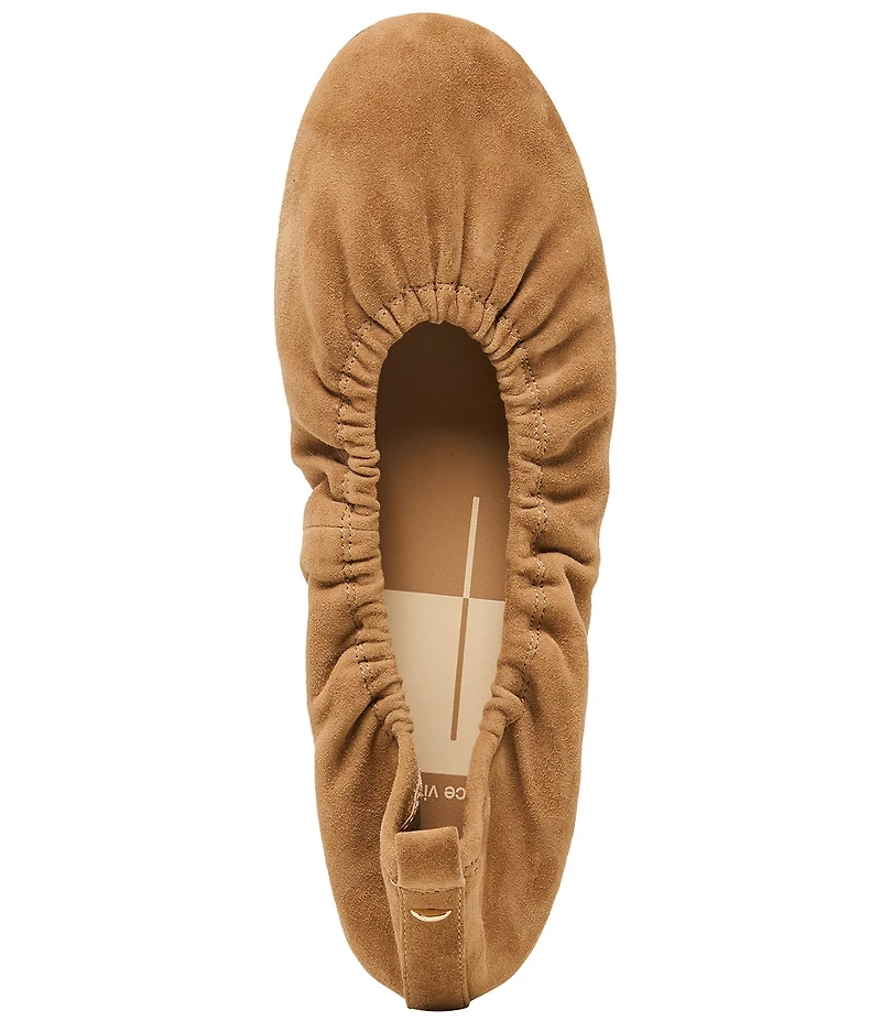 Dolce Vita Conrad Ruched Suede Ballet Flats