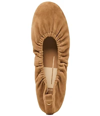 Dolce Vita Conrad Ruched Suede Ballet Flats