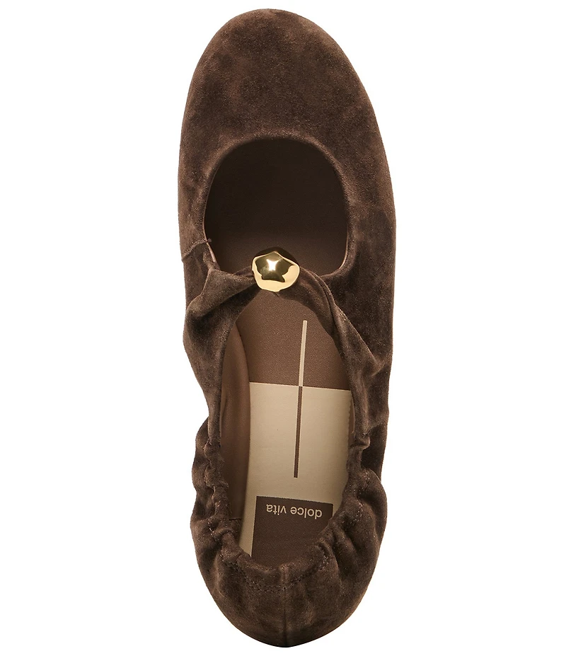 Dolce Vita Cornel Leather Ruched Ballet Flats