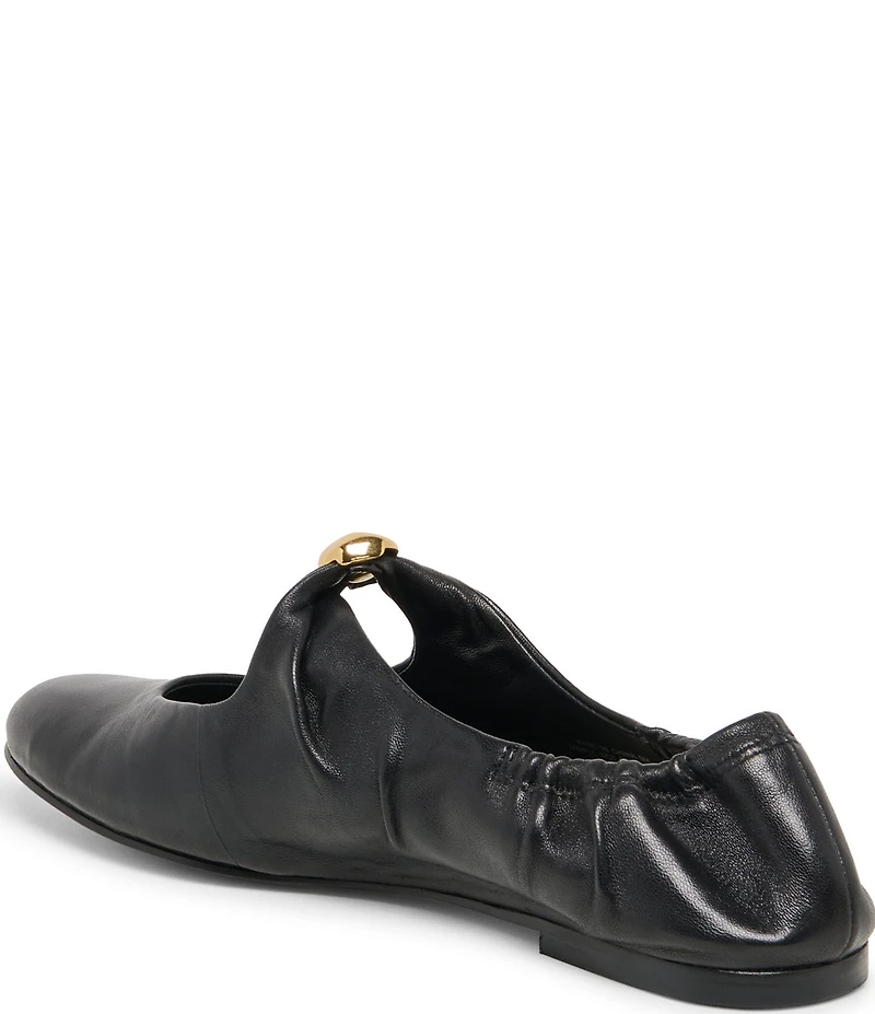 Dolce Vita Cornel Leather Ruched Ballet Flats