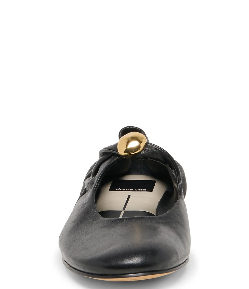 Dolce Vita Cornel Leather Ruched Ballet Flats