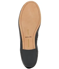 Dolce Vita Cornel Leather Ruched Ballet Flats