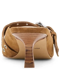 Dolce Vita Cyrah Suede Mary Jane Buckle Kitten Heel Mules