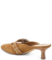 Dolce Vita Cyrah Suede Mary Jane Buckle Kitten Heel Mules