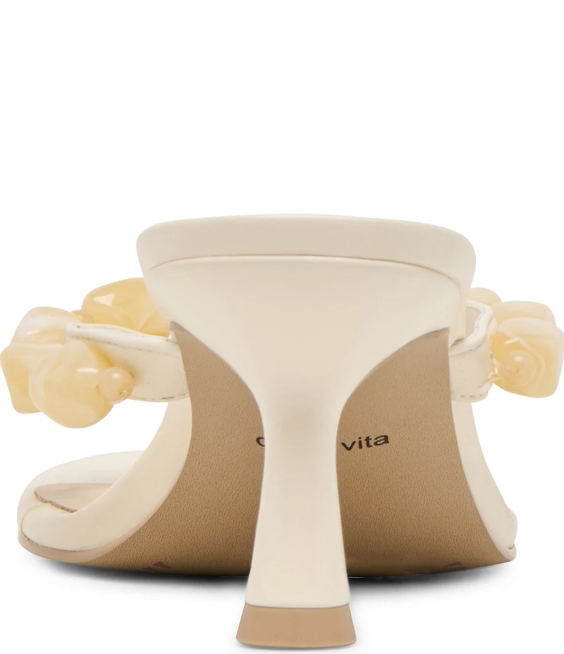 Dolce Vita Daksie Leather Bead Embellished Thong Dress Sandals