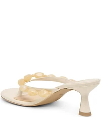 Dolce Vita Daksie Leather Bead Embellished Thong Dress Sandals