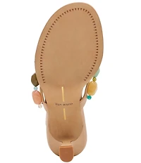 Dolce Vita Daksie Leather Bead Embellished Thong Dress Sandals