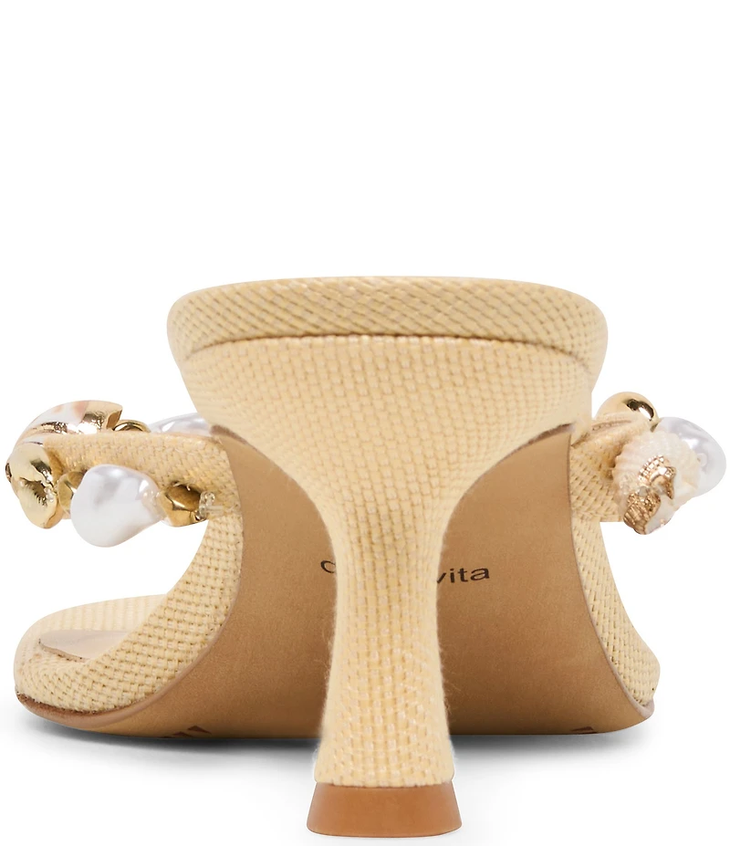 Dolce Vita Daksie Raffia Bead Embellished Thong Dress Sandals