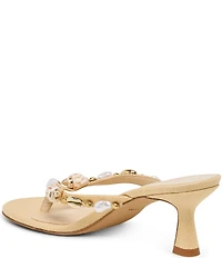 Dolce Vita Daksie Raffia Bead Embellished Thong Dress Sandals