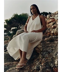 Dolce Vita Daksie Raffia Bead Embellished Thong Dress Sandals