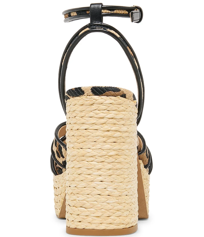 Dolce Vita Danila Leopard Print Ankle Strap Block Heel Platform Sandals