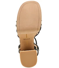 Dolce Vita Danila Leopard Print Ankle Strap Block Heel Platform Sandals