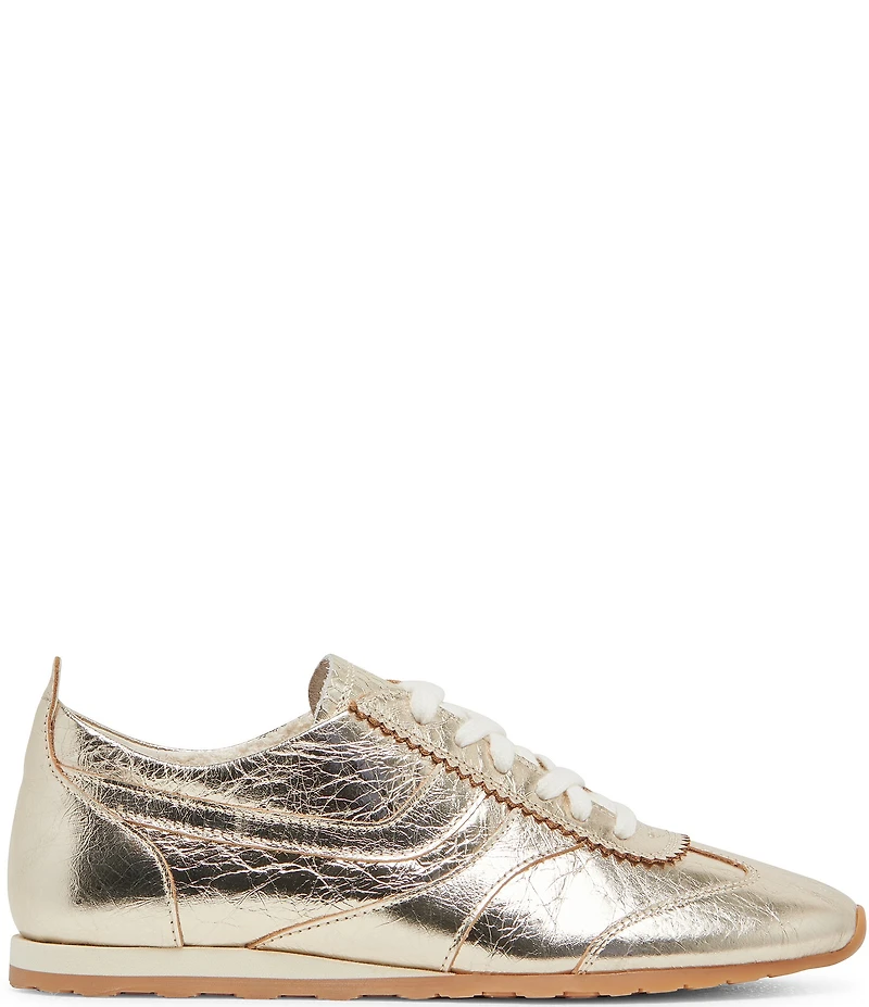 Dolce Vita Delany Crinkle Leather Low Profile Retro Sneakers