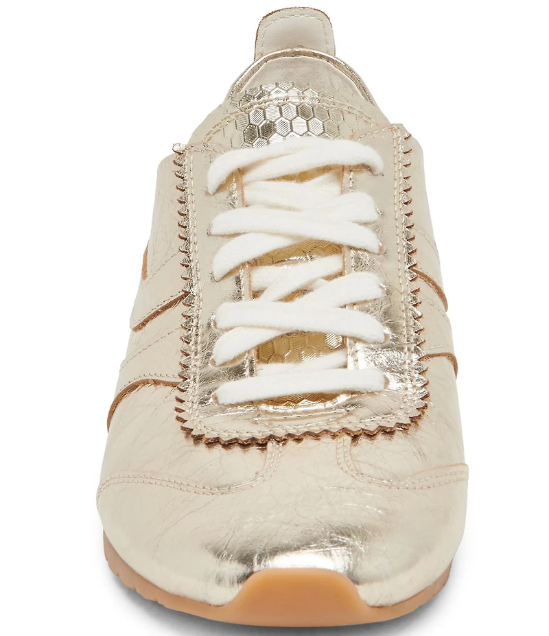 Dolce Vita Delany Crinkle Leather Low Profile Retro Sneakers