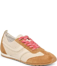 Dolce Vita Delany Suede and Raffia Retro Sneakers