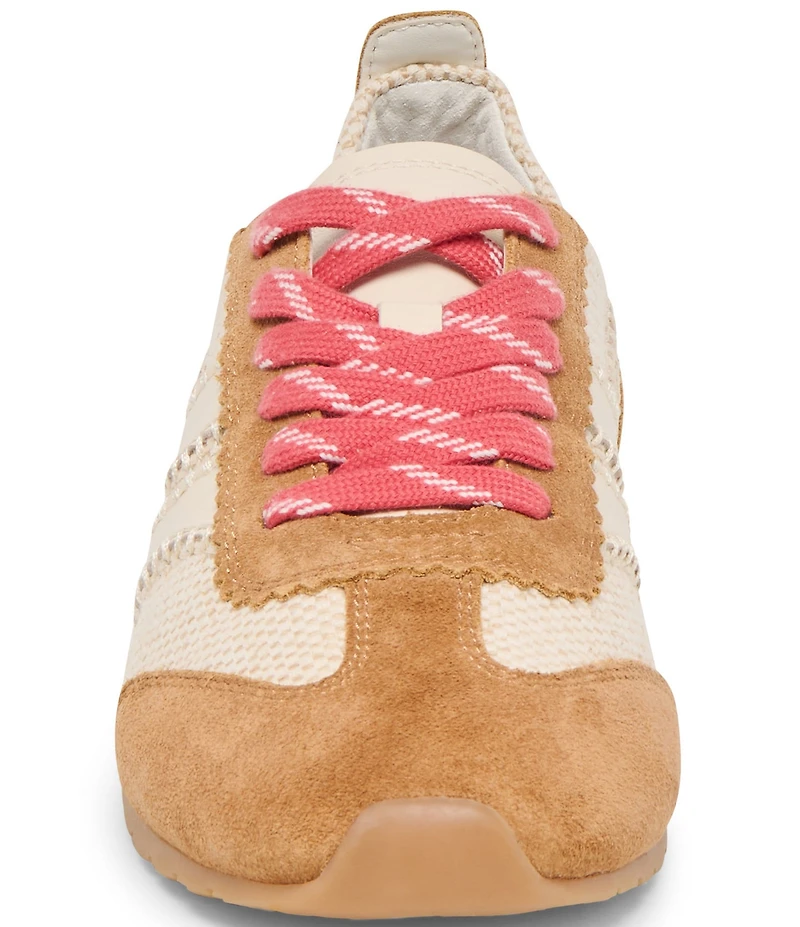 Dolce Vita Delany Suede and Raffia Retro Sneakers