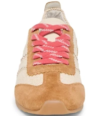 Dolce Vita Delany Suede and Raffia Retro Sneakers
