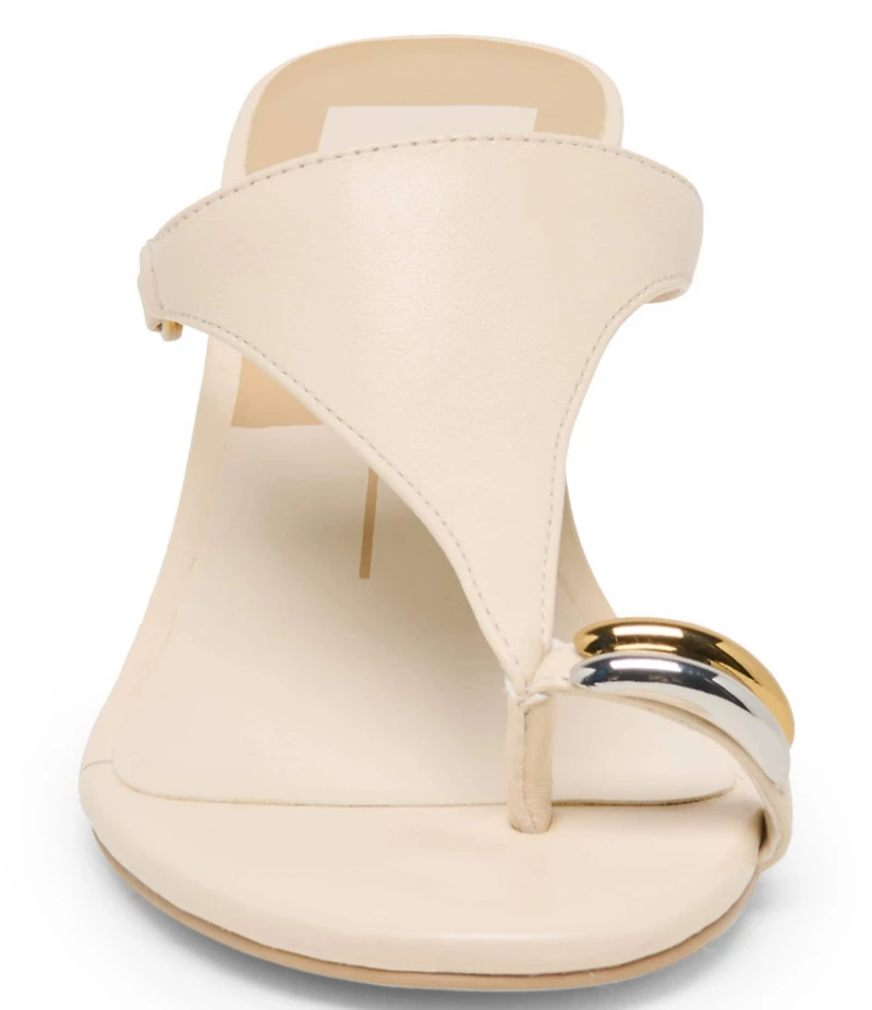 Dolce Vita Derrel Leather Toe Ring Hardware Dress Sandals