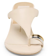 Dolce Vita Derrel Leather Toe Ring Hardware Dress Sandals