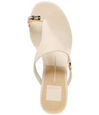 Dolce Vita Derrel Leather Toe Ring Hardware Dress Sandals