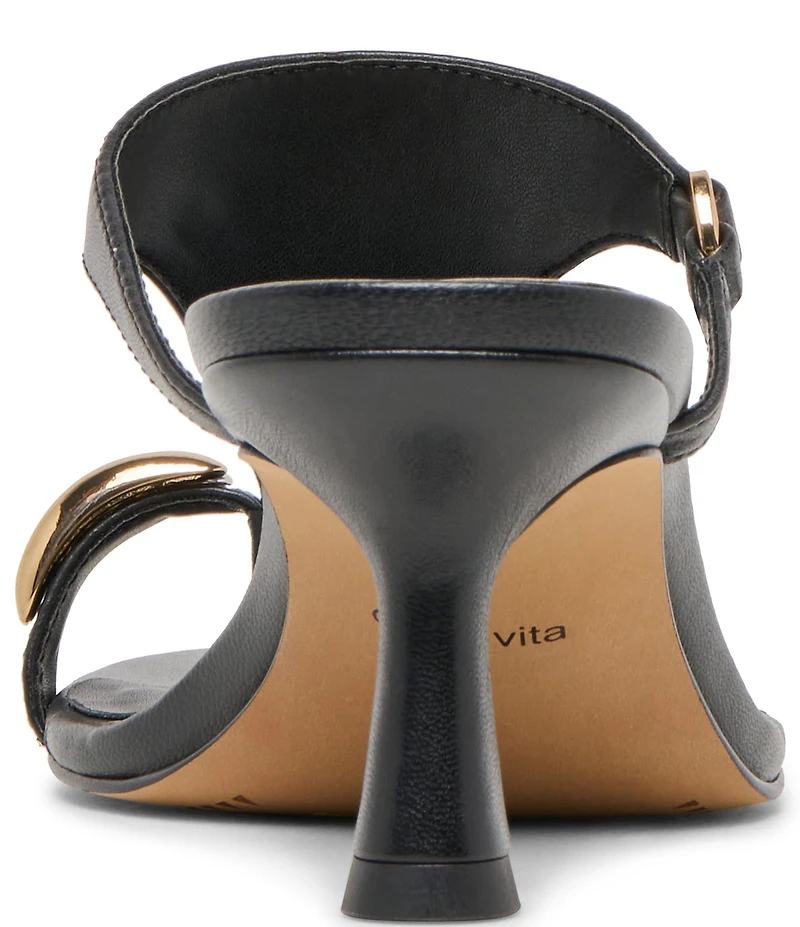 Dolce Vita Derrel Leather Toe Ring Hardware Dress Sandals