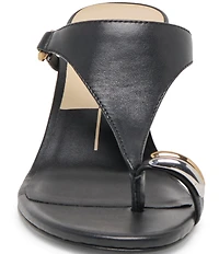 Dolce Vita Derrel Leather Toe Ring Hardware Dress Sandals
