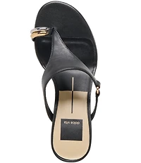 Dolce Vita Derrel Leather Toe Ring Hardware Dress Sandals