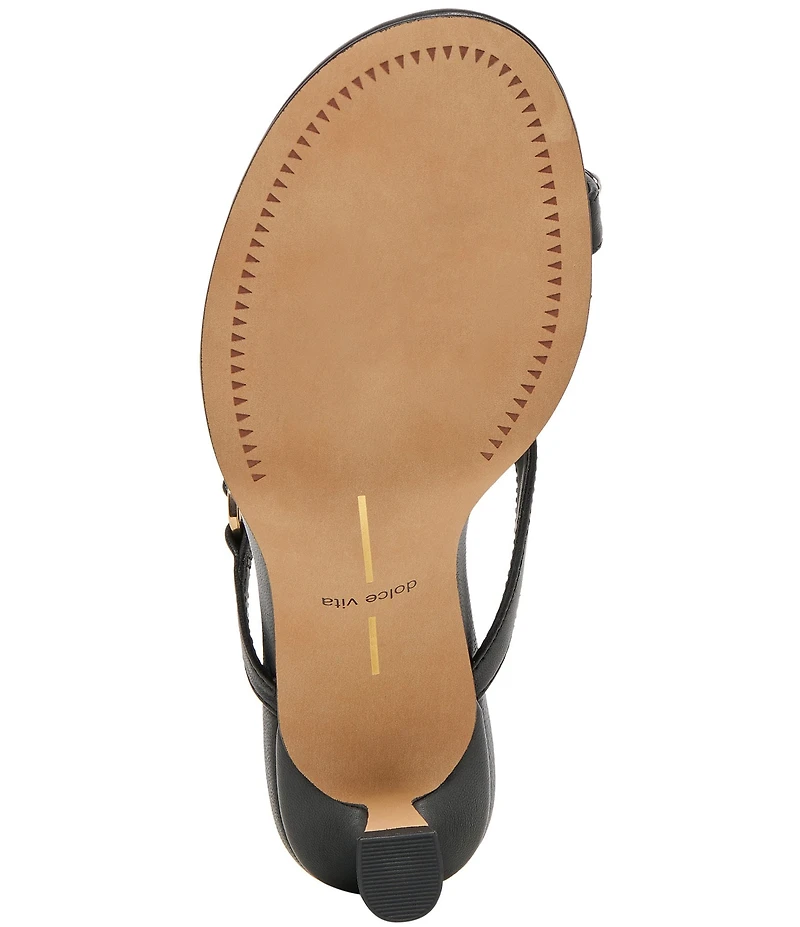 Dolce Vita Derrel Leather Toe Ring Hardware Dress Sandals