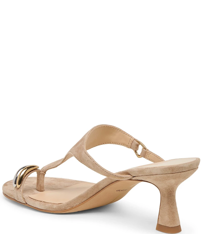 Dolce Vita Derrel Suede Toe Ring Hardware Dress Sandals
