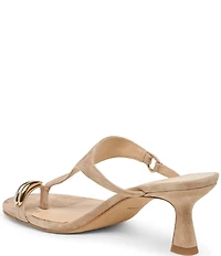 Dolce Vita Derrel Suede Toe Ring Hardware Dress Sandals