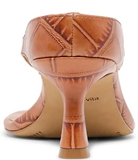 Dolce Vita Doreen Croco Embossed Leather Thong Dress Sandals