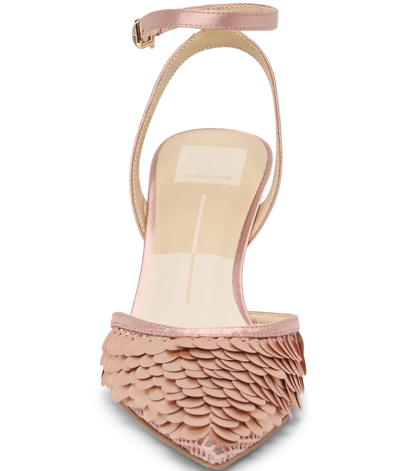 Dolce Vita Elizza Confetti Sequin Ankle Strap Pumps