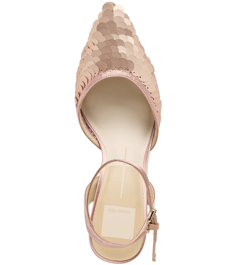 Dolce Vita Elizza Confetti Sequin Ankle Strap Pumps