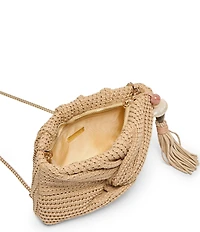 Dolce Vita Elowen Woven Hanging Charm Clutch Crossbody Bag