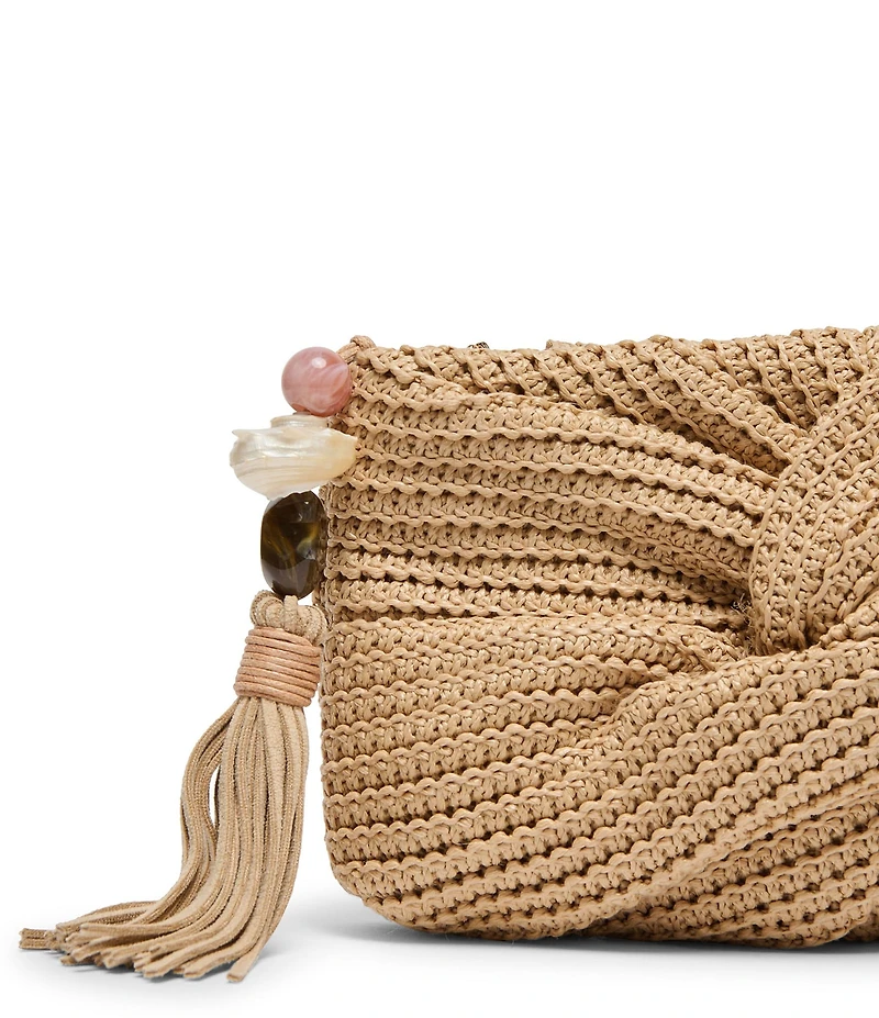Dolce Vita Elowen Woven Hanging Charm Clutch Crossbody Bag