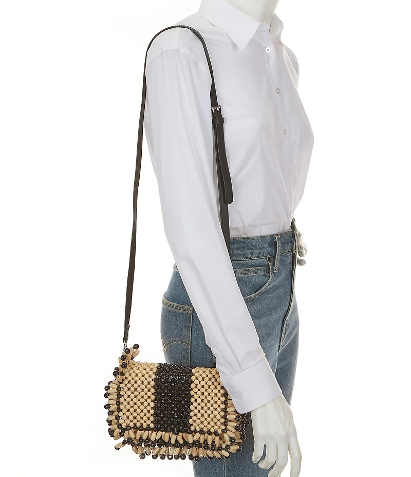 Dolce Vita Bead Embellished Colorblock Shoulder Bag