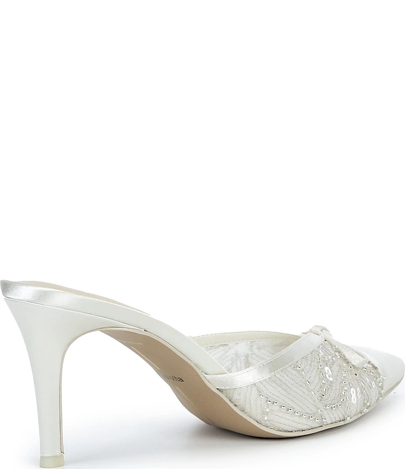 Dolce Vita Emit Satin Bow Bead Embellished Dress Mules