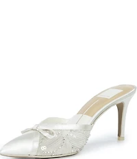 Dolce Vita Emit Satin Bow Bead Embellished Dress Mules