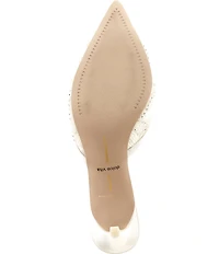 Dolce Vita Emit Satin Bow Bead Embellished Dress Mules