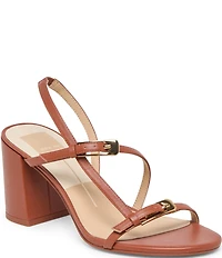 Dolce Vita Faye Leather Strappy Slingback Block Heel Dress Sandals