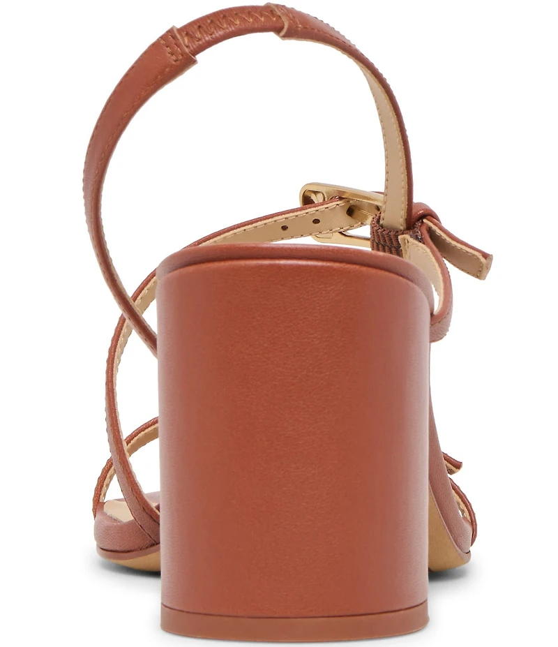 Dolce Vita Faye Leather Strappy Slingback Block Heel Dress Sandals