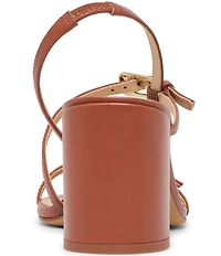 Dolce Vita Faye Leather Strappy Slingback Block Heel Dress Sandals