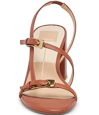 Dolce Vita Faye Leather Strappy Slingback Block Heel Dress Sandals