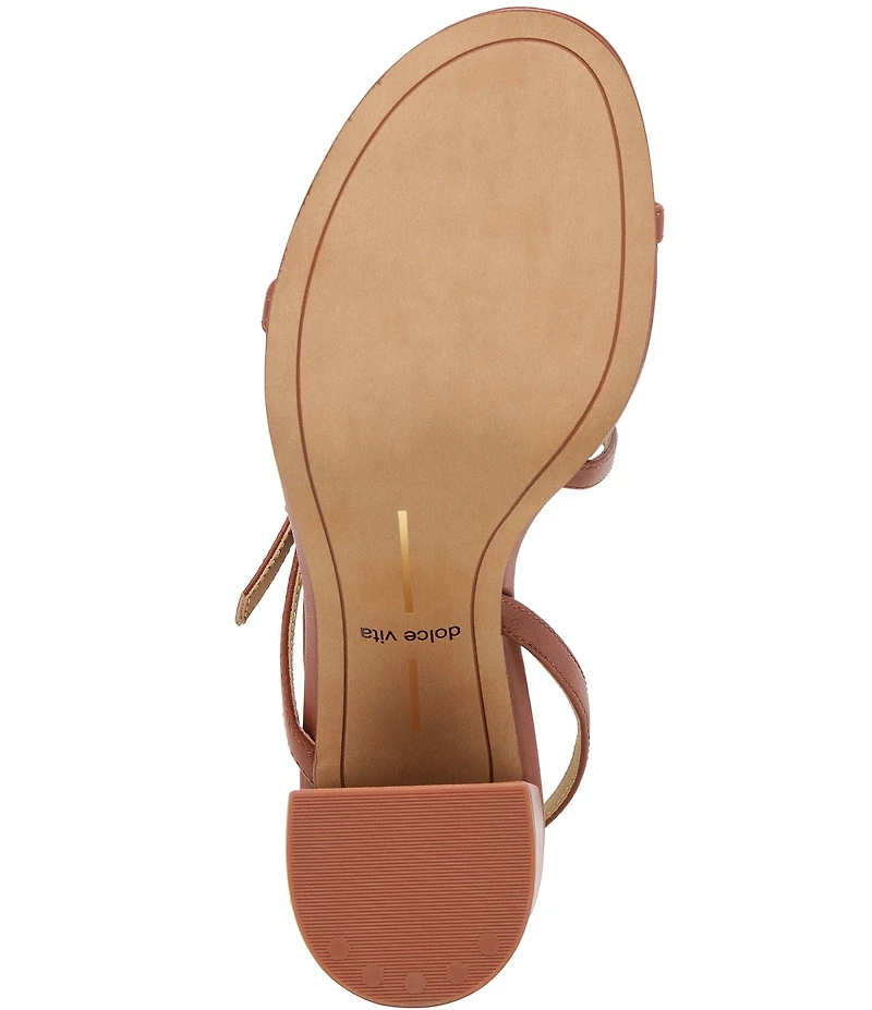 Dolce Vita Faye Leather Strappy Slingback Block Heel Dress Sandals