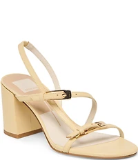Dolce Vita Faye Leather Strappy Slingback Block Heel Dress Sandals