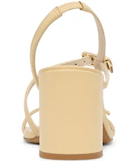 Dolce Vita Faye Leather Strappy Slingback Block Heel Dress Sandals