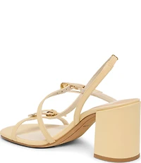 Dolce Vita Faye Leather Strappy Slingback Block Heel Dress Sandals