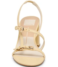 Dolce Vita Faye Leather Strappy Slingback Block Heel Dress Sandals